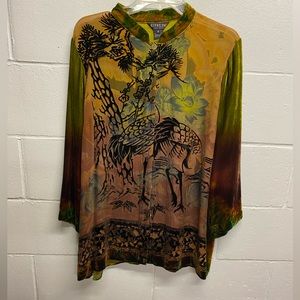 Citron 1x ladies top. 80 Rayon 20 Silk.  In Excellent condition